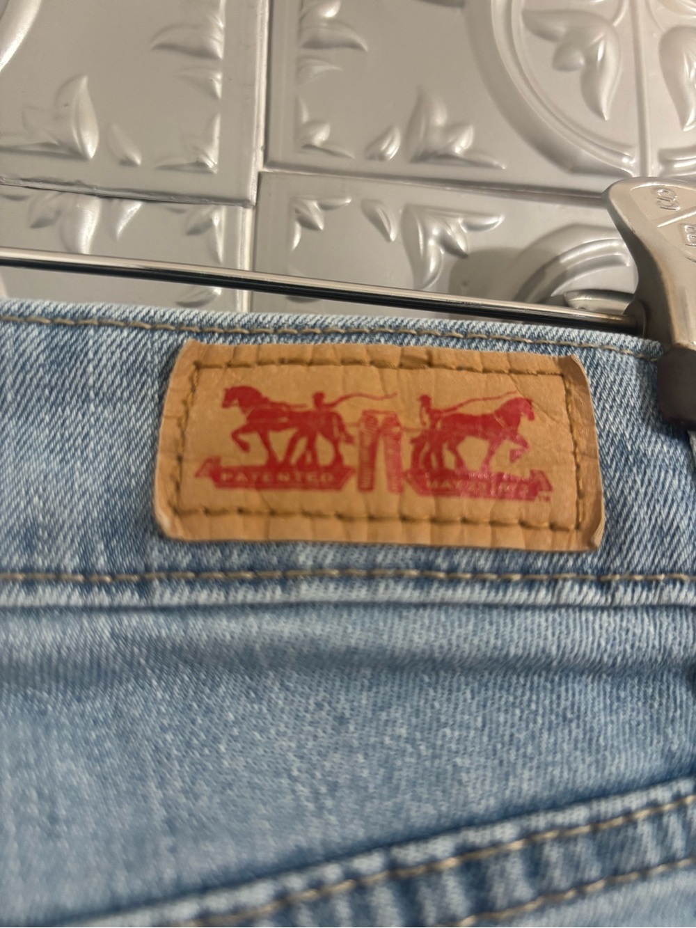 Levis 518 Jeans Women's 0M Blue light Wash Bootcut Superlow Flare Y2K Vintage - Picture 3 of 6